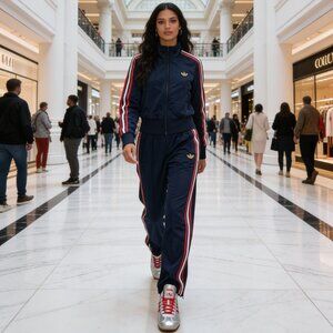 Adidas Women’s 2‑Piece Track Suit Set‎ Night Indigo/Better Medium KC6567 KC6556